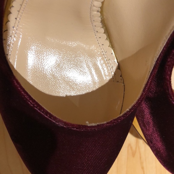 Charlotte Olympia burgundy platform heels size 36.5 - Picture 10 of 15